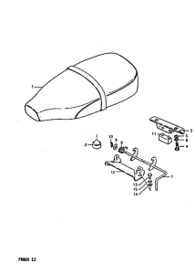 FR80 Double seat assy dark gray