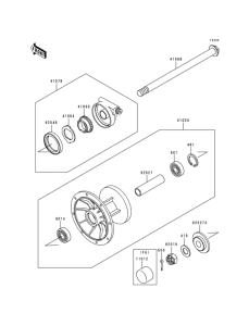 KL650 Переднее колесо