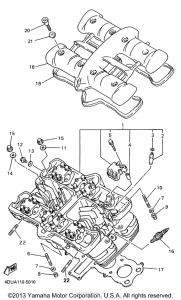 XJ600SHC Головка цилиндров