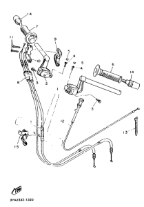 FJ1200A Steering handle. cable