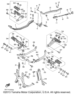 XV750F Подножки