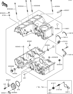 ZR750 Картер двигателя