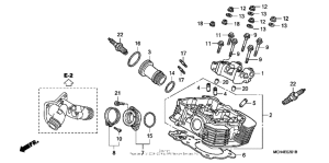 VTX1800F3 Головка цилиндров задняя