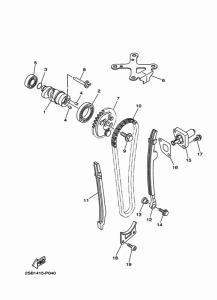 YS125-5C Camshaft & chain