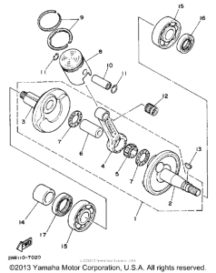 YSR50A Crankshaft-piston
