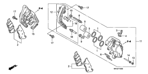 CB600F Передний суппорт