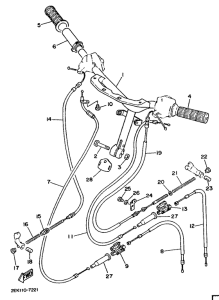 SH50 Steering handle. cable