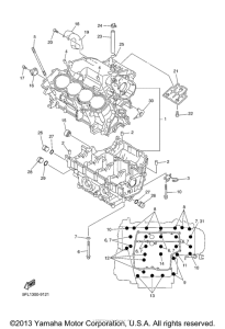 YZFR7L Картер двигателя
