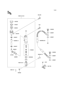 KX65 Задний торм цилиндр