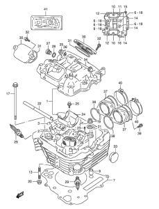 DR800 Головка цилиндров