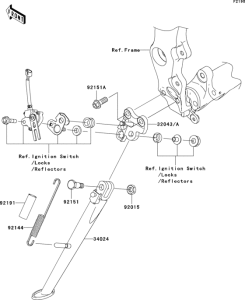 ZX600 Подножка