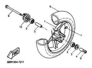 YQ50 Переднее колесо