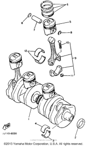 YX600S Коленчатый вал и Поршень
