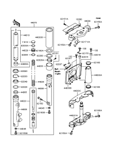 VN1500 Передняя вилка