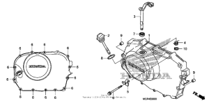 VT750RS Крышка картера правая