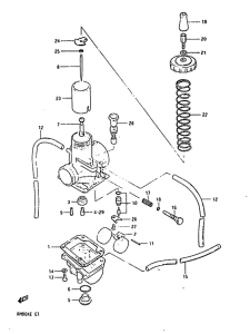RM80 Carburetor assy