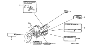 CB250 Лейбл предостережения