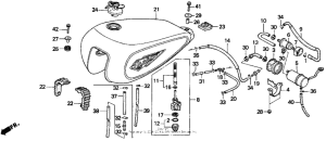 VT1100C Vt1100c fuel tank 95-97
