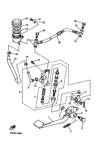 XJ600S Задний тормозной цилиндр