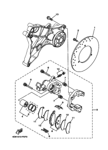 YP250 リヤ ブレーキキヤリパ