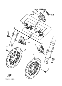 TZR250RSP ﾌﾛﾝﾄﾌﾞﾚｰｷｷﾔﾘﾊﾟ