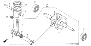 SA75 Crankshaft / piston
