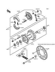 KX60 Заднее колесо и цепь