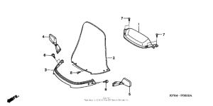CN250 Meter visor + windscreen