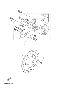 YP125D Задний суппорт