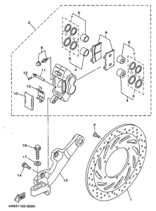 XV1600A Задний суппорт