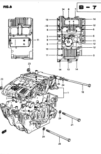 GSX250 Картер двигателя