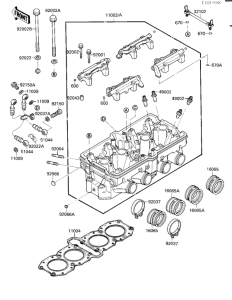 ZX750 Головка цилиндров