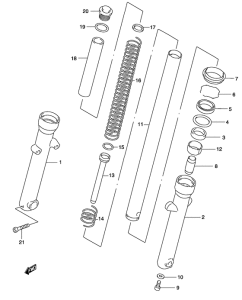 GZ125 Демпфер передней вилки