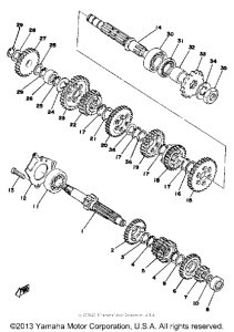 YZ100C Трансмиссия
