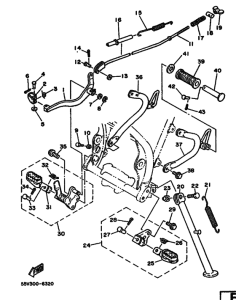 XT350 Support & repose pied