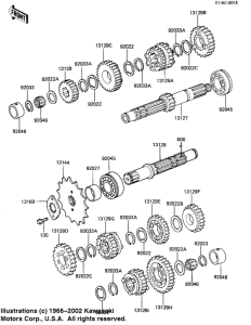KZ1000 Трансмиссия