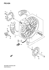RM-Z250 Rear wheel complete assy