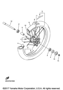 WR450F Переднее колесо
