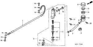 CR250R Задний тормозной цилиндр
