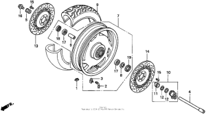 GL1500CT Переднее колесо