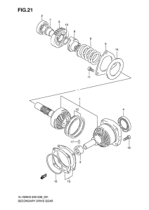 VL1500 Secondary drive gear