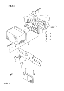 DR125 Задний комбинированный сигнал