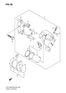 DR-Z125 Передний суппорт