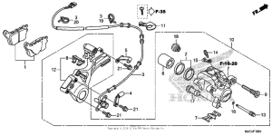 CBR600RR (ABS) Rear brake caliper (cbr600ra)