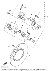 XV535G Передний суппорт