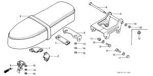 C70ZP Double seat assy dark gray