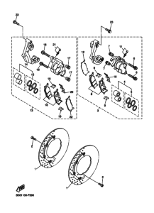 XVS1300A Передний суппорт