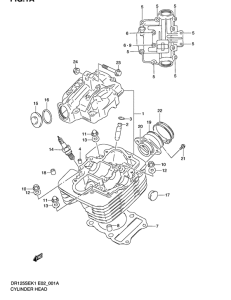 DR125 Головка цилиндров