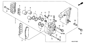 GL1800 (ABS) Задний суппорт