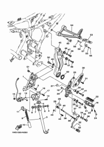 MT07 Stand & footrest